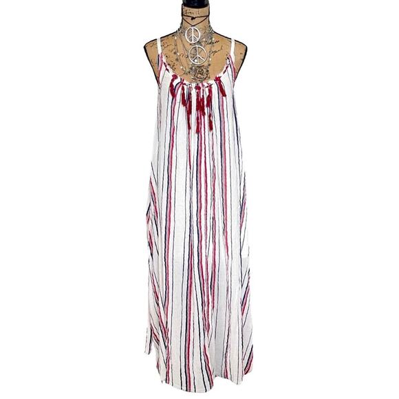 FREE PEOPLE Striped Unearthen maxi dress Dress SIZE MEDIUM - Picture 15 of 16